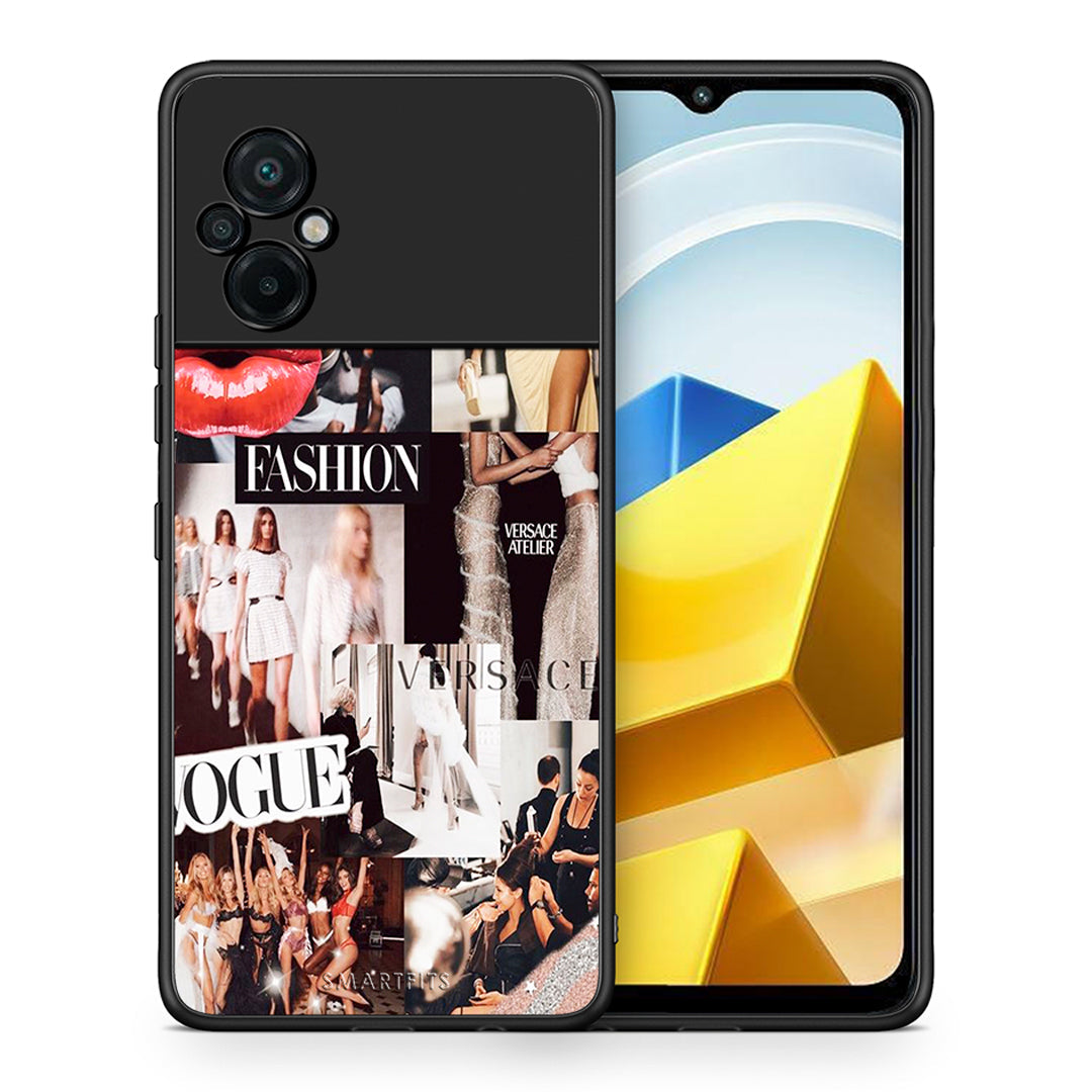 Θήκη Αγίου Βαλεντίνου Xiaomi Poco M5 / Redmi Note 11E Collage Fashion από τη Smartfits με σχέδιο στο πίσω μέρος και μαύρο περίβλημα | Xiaomi Poco M5 / Redmi Note 11E Collage Fashion case with colorful back and black bezels