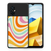 Thumbnail for Θήκη Xiaomi Poco M5 / Redmi Note 11E Colourful Waves από τη Smartfits με σχέδιο στο πίσω μέρος και μαύρο περίβλημα | Xiaomi Poco M5 / Redmi Note 11E Colourful Waves case with colorful back and black bezels