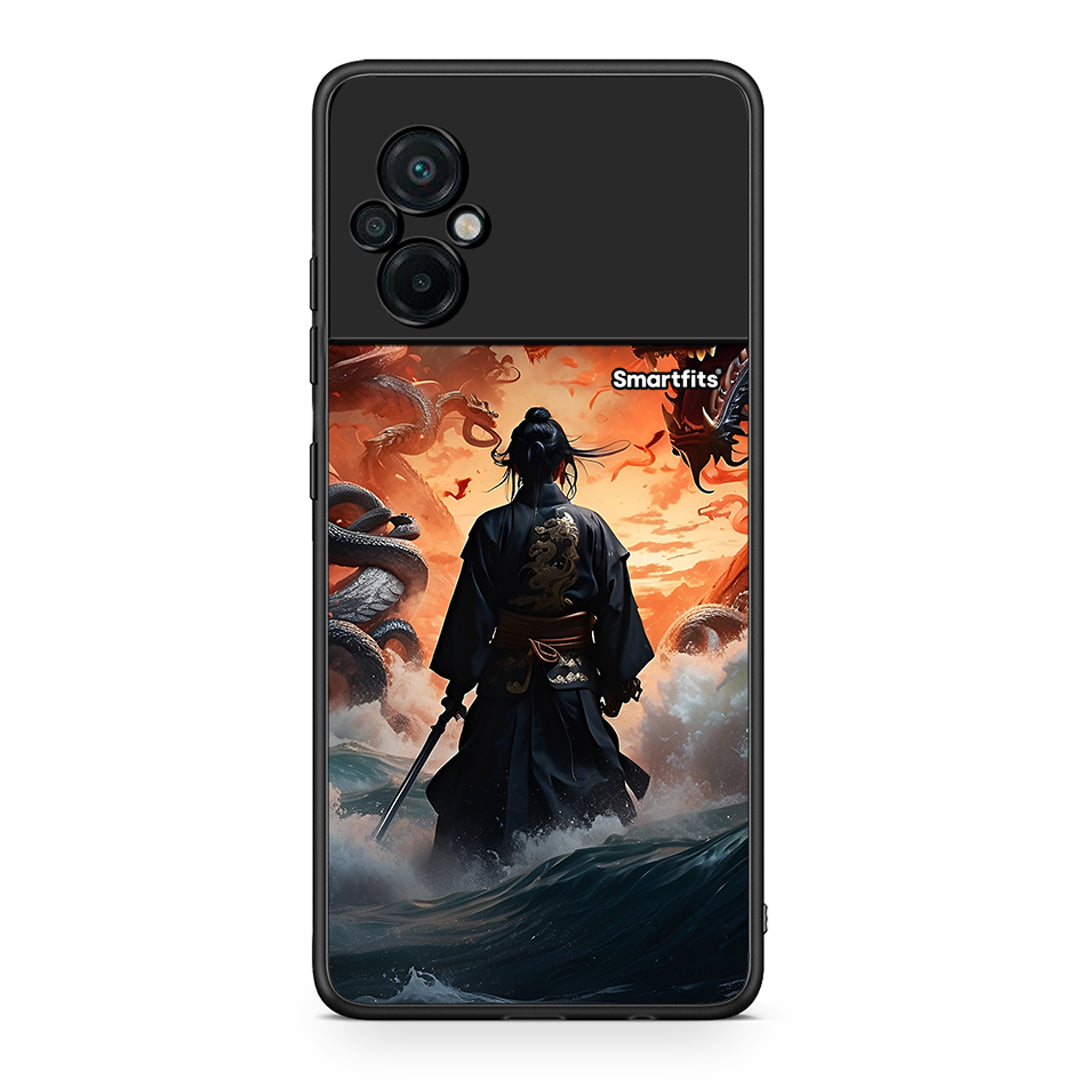 Xiaomi Poco M5 / Redmi Note 11E Dragons Fight θήκη από τη Smartfits με σχέδιο στο πίσω μέρος και μαύρο περίβλημα | Smartphone case with colorful back and black bezels by Smartfits