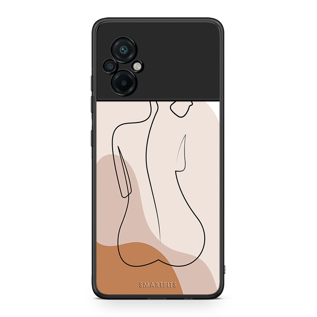 Xiaomi Poco M5 / Redmi Note 11E LineArt Woman θήκη από τη Smartfits με σχέδιο στο πίσω μέρος και μαύρο περίβλημα | Smartphone case with colorful back and black bezels by Smartfits