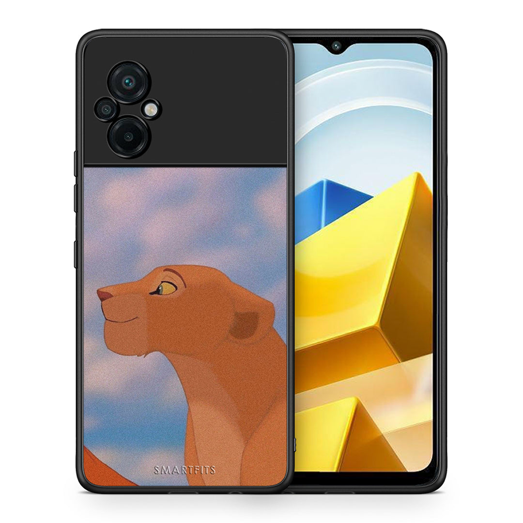 Θήκη Αγίου Βαλεντίνου Xiaomi Poco M5 / Redmi Note 11E Lion Love 2 από τη Smartfits με σχέδιο στο πίσω μέρος και μαύρο περίβλημα | Xiaomi Poco M5 / Redmi Note 11E Lion Love 2 case with colorful back and black bezels