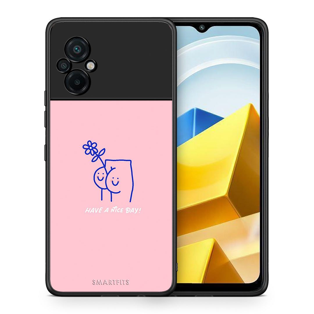 Θήκη Xiaomi Poco M5 / Redmi Note 11E Nice Day από τη Smartfits με σχέδιο στο πίσω μέρος και μαύρο περίβλημα | Xiaomi Poco M5 / Redmi Note 11E Nice Day case with colorful back and black bezels