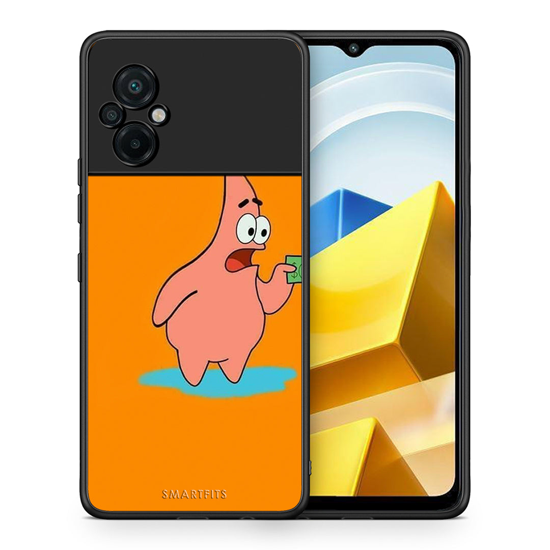 Θήκη Αγίου Βαλεντίνου Xiaomi Poco M5 / Redmi Note 11E No Money 1 από τη Smartfits με σχέδιο στο πίσω μέρος και μαύρο περίβλημα | Xiaomi Poco M5 / Redmi Note 11E No Money 1 case with colorful back and black bezels