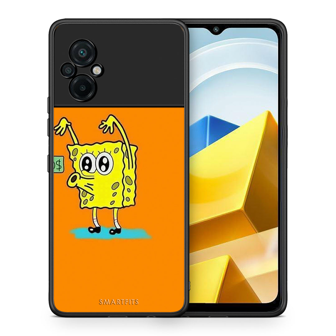 Θήκη Αγίου Βαλεντίνου Xiaomi Poco M5 / Redmi Note 11E No Money 2 από τη Smartfits με σχέδιο στο πίσω μέρος και μαύρο περίβλημα | Xiaomi Poco M5 / Redmi Note 11E No Money 2 case with colorful back and black bezels