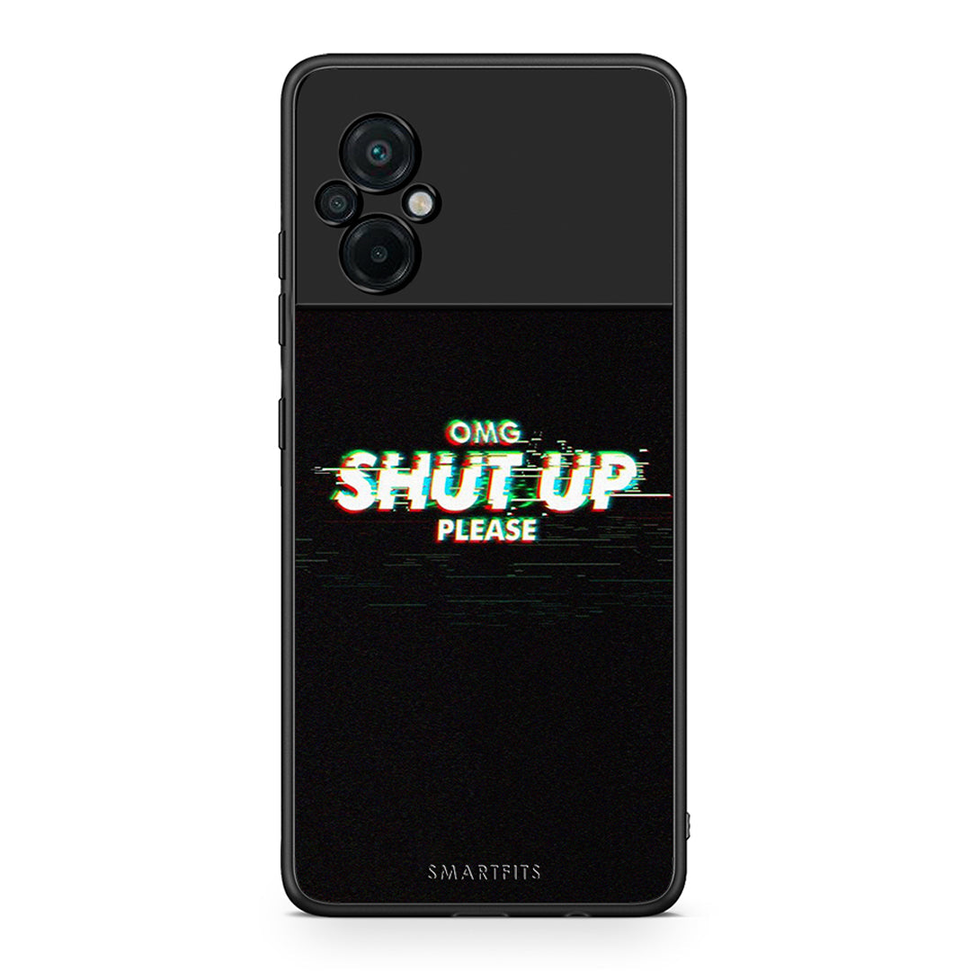 Xiaomi Poco M5 / Redmi Note 11E OMG ShutUp θήκη από τη Smartfits με σχέδιο στο πίσω μέρος και μαύρο περίβλημα | Smartphone case with colorful back and black bezels by Smartfits