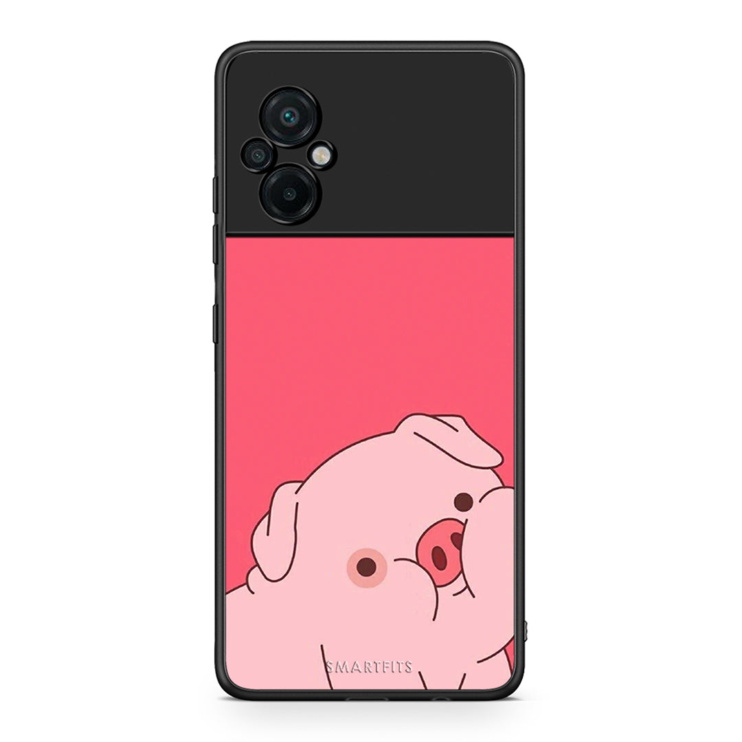 Xiaomi Poco M5 / Redmi Note 11E Pig Love 1 Θήκη Αγίου Βαλεντίνου από τη Smartfits με σχέδιο στο πίσω μέρος και μαύρο περίβλημα | Smartphone case with colorful back and black bezels by Smartfits