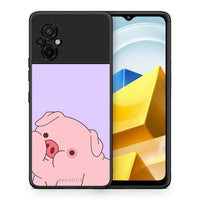 Thumbnail for Θήκη Αγίου Βαλεντίνου Xiaomi Poco M5 / Redmi Note 11E Pig Love 2 από τη Smartfits με σχέδιο στο πίσω μέρος και μαύρο περίβλημα | Xiaomi Poco M5 / Redmi Note 11E Pig Love 2 case with colorful back and black bezels