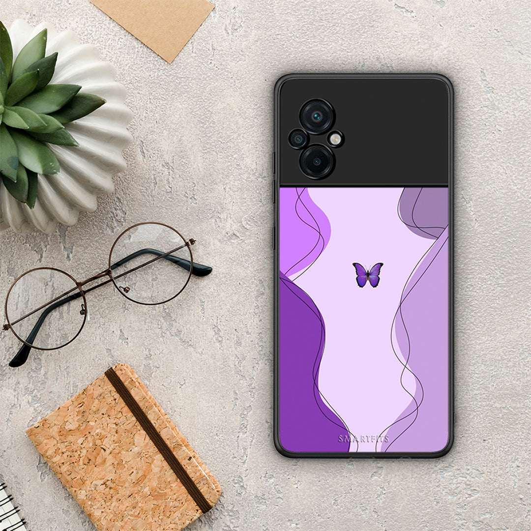 Purple Mariposa - Xiaomi Poco M5 / Redmi Note 11E case