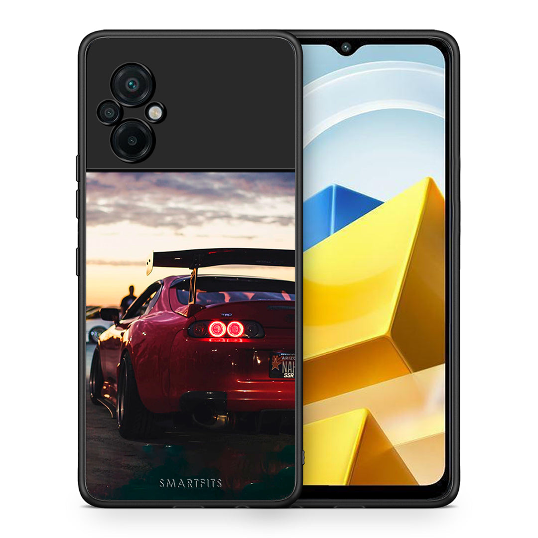 Θήκη Xiaomi Poco M5 / Redmi Note 11E Racing Supra από τη Smartfits με σχέδιο στο πίσω μέρος και μαύρο περίβλημα | Xiaomi Poco M5 / Redmi Note 11E Racing Supra case with colorful back and black bezels