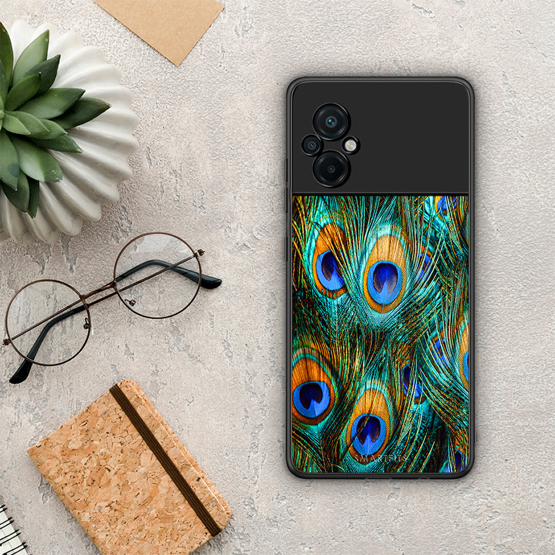 Real Peacock Feathers - Xiaomi Poco M5 case