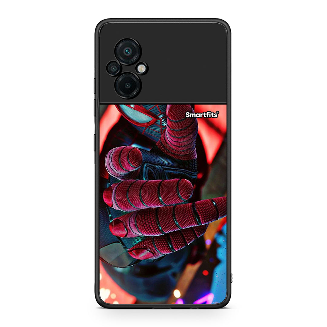 Xiaomi Poco M5 / Redmi Note 11E Spider Hand θήκη από τη Smartfits με σχέδιο στο πίσω μέρος και μαύρο περίβλημα | Smartphone case with colorful back and black bezels by Smartfits