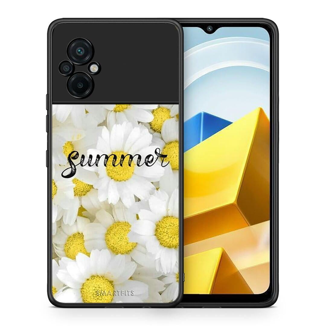 Θήκη Xiaomi Poco M5 / Redmi Note 11E Summer Daisies από τη Smartfits με σχέδιο στο πίσω μέρος και μαύρο περίβλημα | Xiaomi Poco M5 / Redmi Note 11E Summer Daisies case with colorful back and black bezels