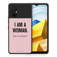 Thumbnail for Θήκη Xiaomi Poco M5 / Redmi Note 11E Superpower Woman από τη Smartfits με σχέδιο στο πίσω μέρος και μαύρο περίβλημα | Xiaomi Poco M5 / Redmi Note 11E Superpower Woman case with colorful back and black bezels