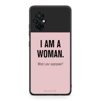 Thumbnail for Xiaomi Poco M5 / Redmi Note 11E Superpower Woman θήκη από τη Smartfits με σχέδιο στο πίσω μέρος και μαύρο περίβλημα | Smartphone case with colorful back and black bezels by Smartfits