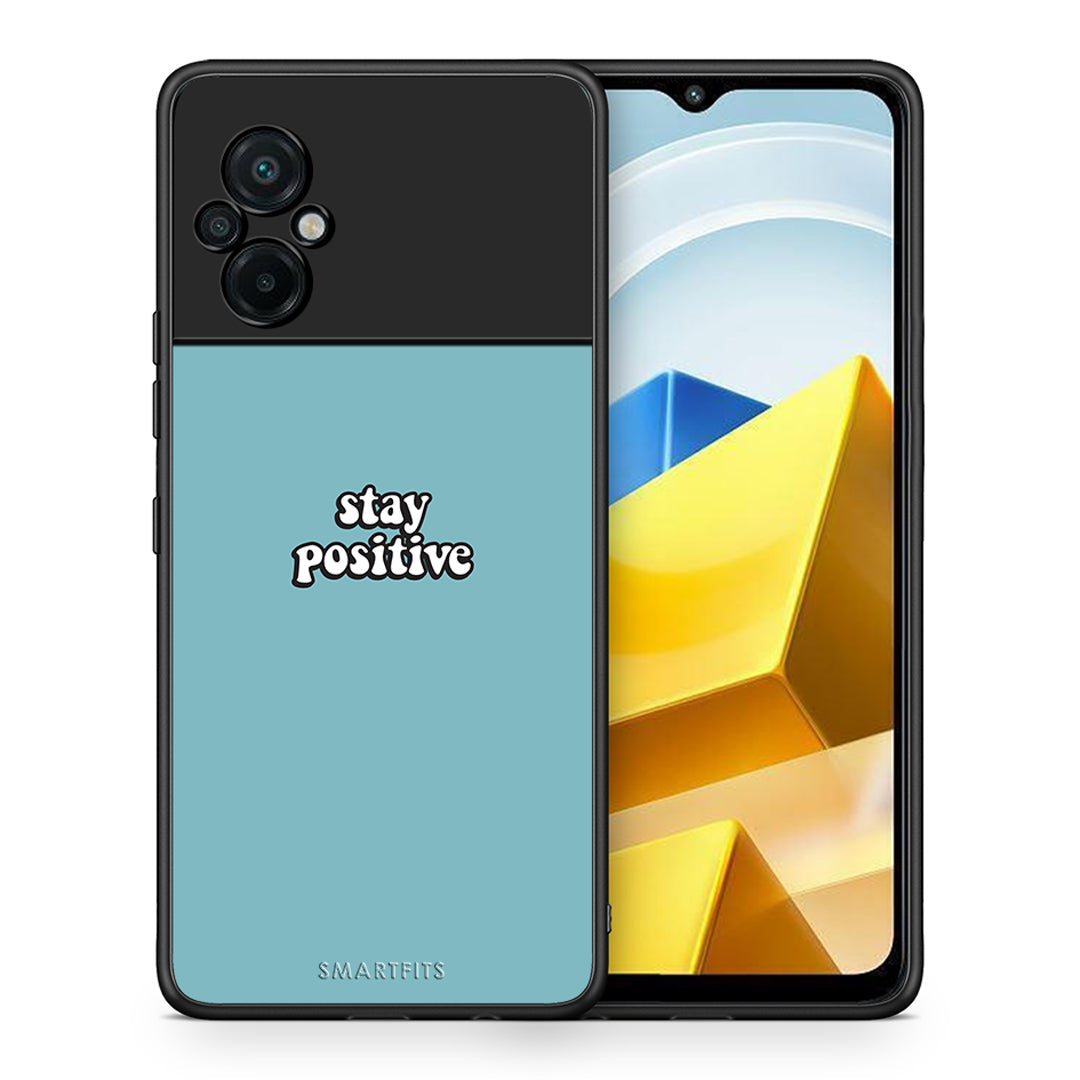 Θήκη Xiaomi Poco M5 / Redmi Note 11E Positive Text από τη Smartfits με σχέδιο στο πίσω μέρος και μαύρο περίβλημα | Xiaomi Poco M5 / Redmi Note 11E Positive Text case with colorful back and black bezels