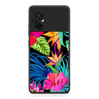 Thumbnail for Xiaomi Poco M5 / Redmi Note 11E Tropical Flowers θήκη από τη Smartfits με σχέδιο στο πίσω μέρος και μαύρο περίβλημα | Smartphone case with colorful back and black bezels by Smartfits