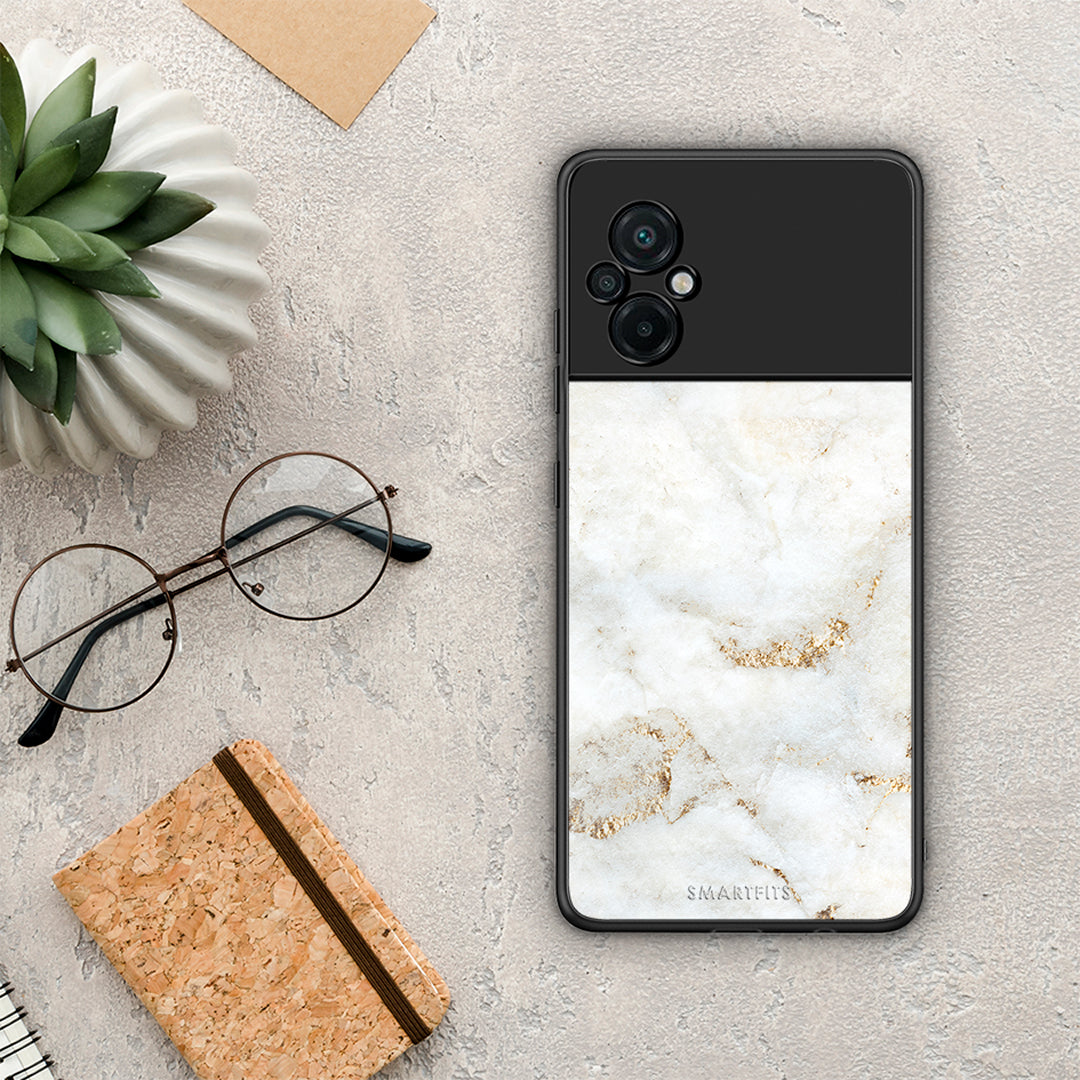 White Gold Marble - Xiaomi Poco M5 case