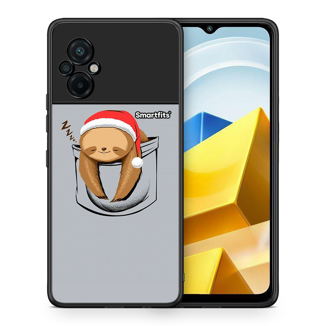 Θήκη Xiaomi Poco M5 / Redmi Note 11E Xmas Zzzz από τη Smartfits με σχέδιο στο πίσω μέρος και μαύρο περίβλημα | Xiaomi Poco M5 / Redmi Note 11E Xmas Zzzz case with colorful back and black bezels