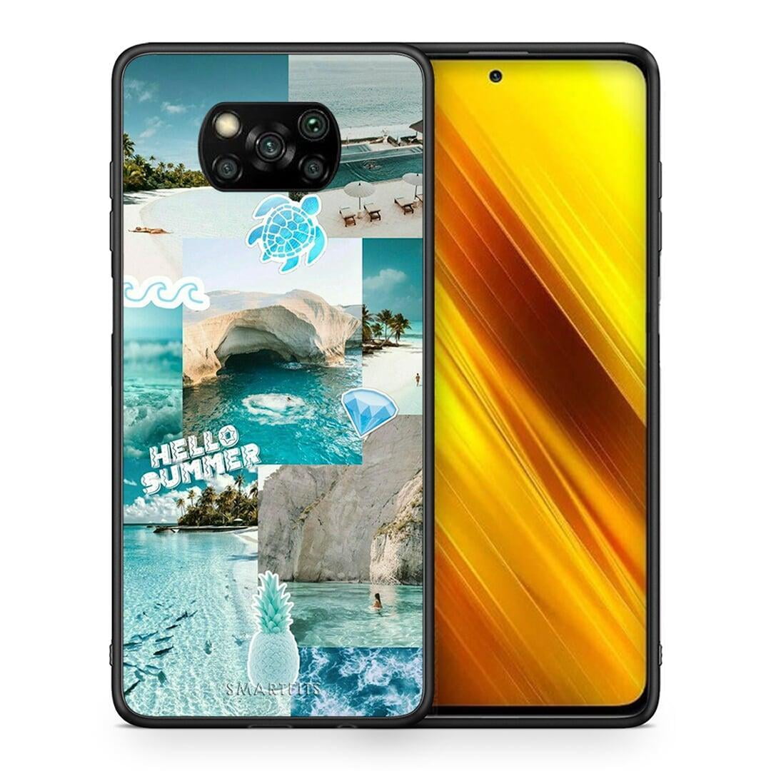 Θήκη Xiaomi Poco X3 Aesthetic Summer από τη Smartfits με σχέδιο στο πίσω μέρος και μαύρο περίβλημα | Xiaomi Poco X3 Aesthetic Summer case with colorful back and black bezels