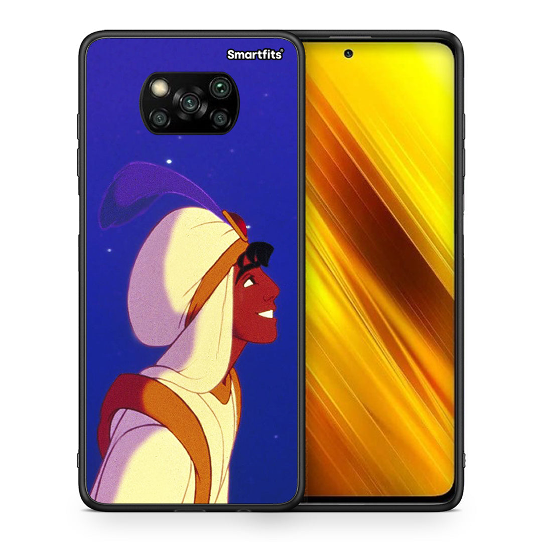 Θήκη Xiaomi Poco X3 Alladin And Jasmine Love 1 από τη Smartfits με σχέδιο στο πίσω μέρος και μαύρο περίβλημα | Xiaomi Poco X3 Alladin And Jasmine Love 1 case with colorful back and black bezels