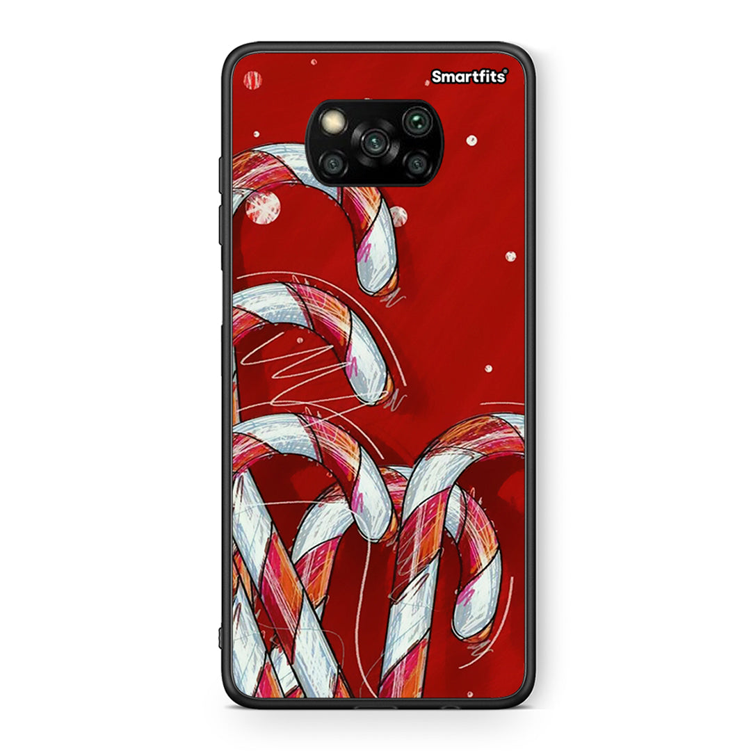 Θήκη Xiaomi Poco X3 Candy Cane από τη Smartfits με σχέδιο στο πίσω μέρος και μαύρο περίβλημα | Xiaomi Poco X3 Candy Cane case with colorful back and black bezels