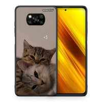 Thumbnail for Θήκη Xiaomi Poco X3 Cats In Love από τη Smartfits με σχέδιο στο πίσω μέρος και μαύρο περίβλημα | Xiaomi Poco X3 Cats In Love case with colorful back and black bezels