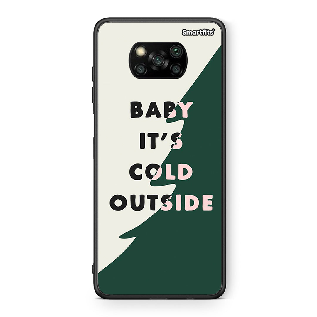 Θήκη Xiaomi Poco X3 Cold Outside από τη Smartfits με σχέδιο στο πίσω μέρος και μαύρο περίβλημα | Xiaomi Poco X3 Cold Outside case with colorful back and black bezels