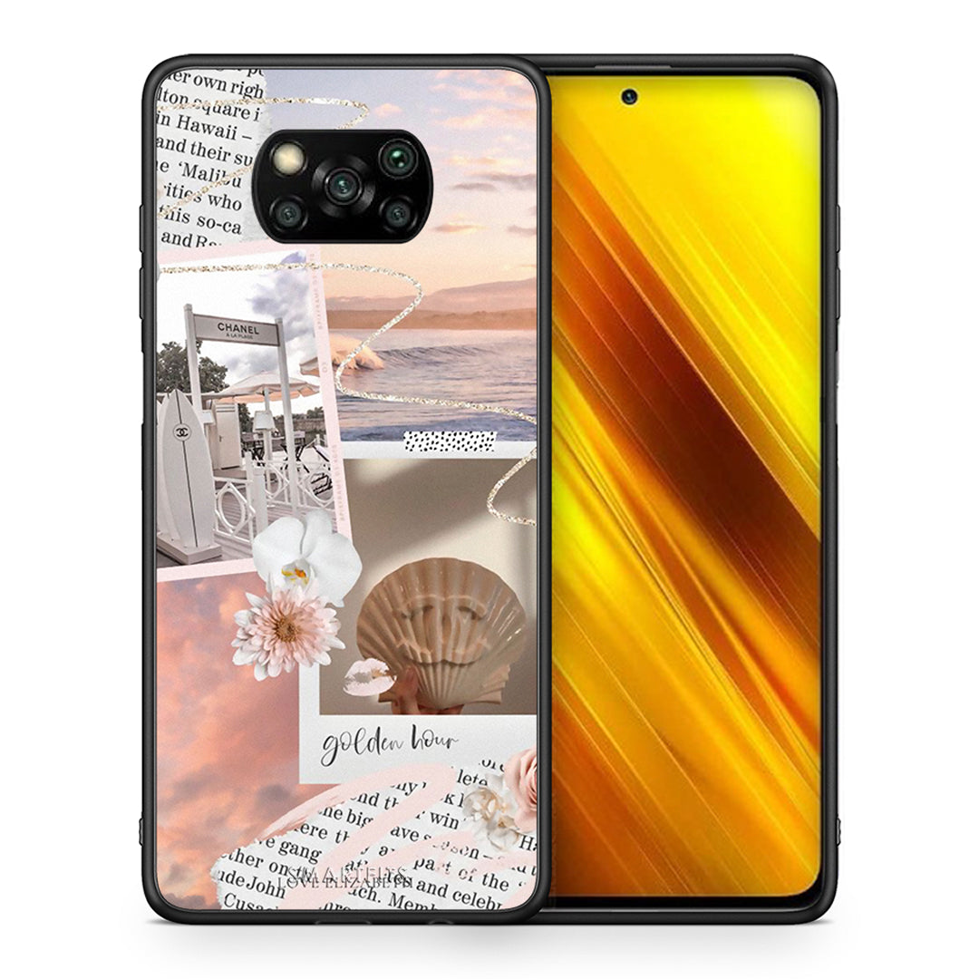 Θήκη Αγίου Βαλεντίνου Xiaomi Poco X3 Golden Hour από τη Smartfits με σχέδιο στο πίσω μέρος και μαύρο περίβλημα | Xiaomi Poco X3 Golden Hour case with colorful back and black bezels