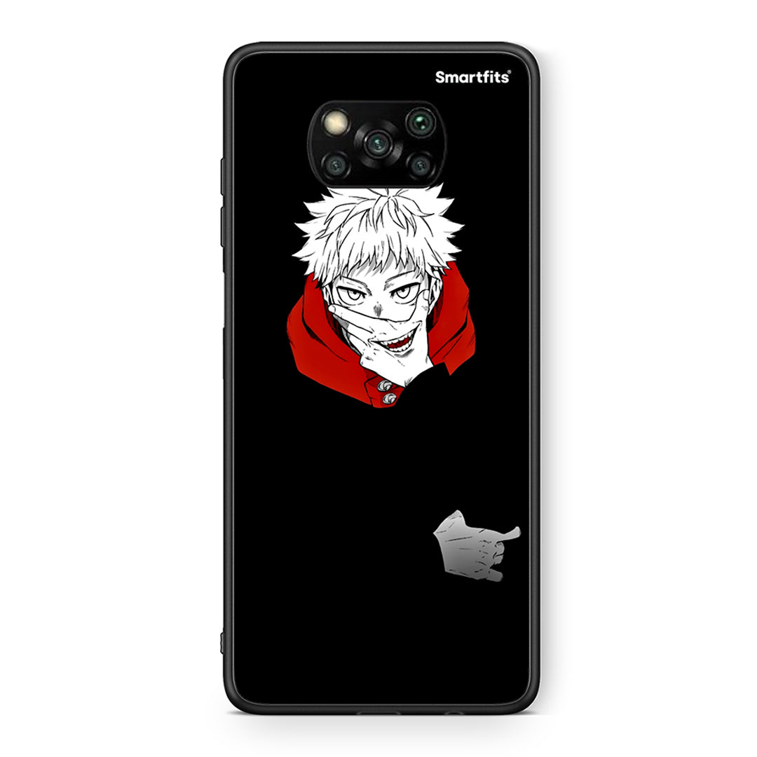 Θήκη Xiaomi Poco X3 Itadori Anime από τη Smartfits με σχέδιο στο πίσω μέρος και μαύρο περίβλημα | Xiaomi Poco X3 Itadori Anime case with colorful back and black bezels