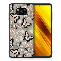 Thumbnail for Θήκη Xiaomi Poco X3 Butterflies Boho από τη Smartfits με σχέδιο στο πίσω μέρος και μαύρο περίβλημα | Xiaomi Poco X3 Butterflies Boho case with colorful back and black bezels