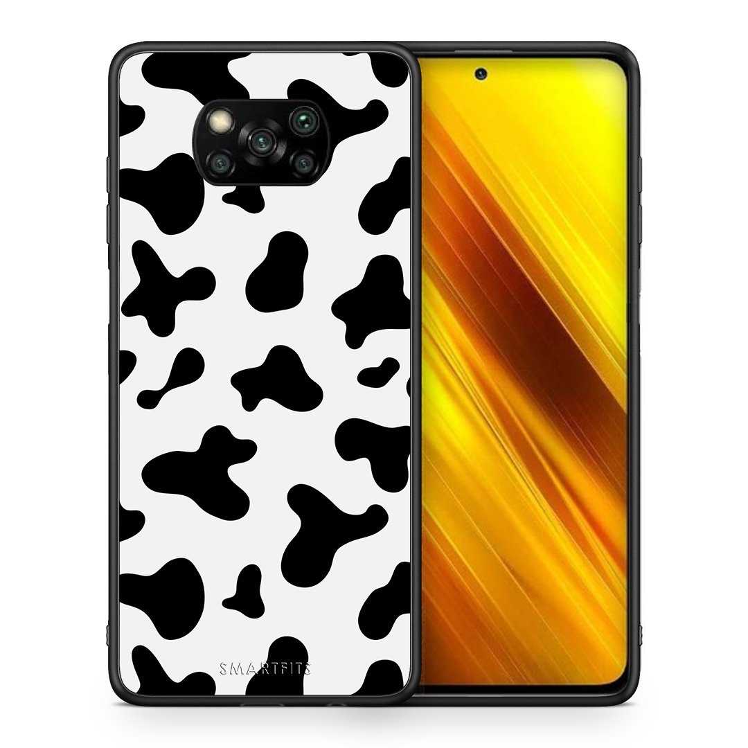 Θήκη Xiaomi Poco X3 Cow Print από τη Smartfits με σχέδιο στο πίσω μέρος και μαύρο περίβλημα | Xiaomi Poco X3 Cow Print case with colorful back and black bezels