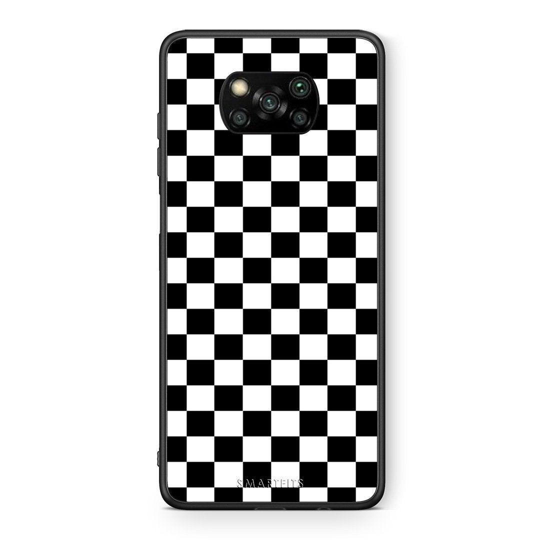 Θήκη Xiaomi Poco X3 Squares Geometric από τη Smartfits με σχέδιο στο πίσω μέρος και μαύρο περίβλημα | Xiaomi Poco X3 Squares Geometric case with colorful back and black bezels