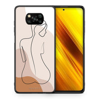 Thumbnail for Θήκη Xiaomi Poco X3 LineArt Woman από τη Smartfits με σχέδιο στο πίσω μέρος και μαύρο περίβλημα | Xiaomi Poco X3 LineArt Woman case with colorful back and black bezels