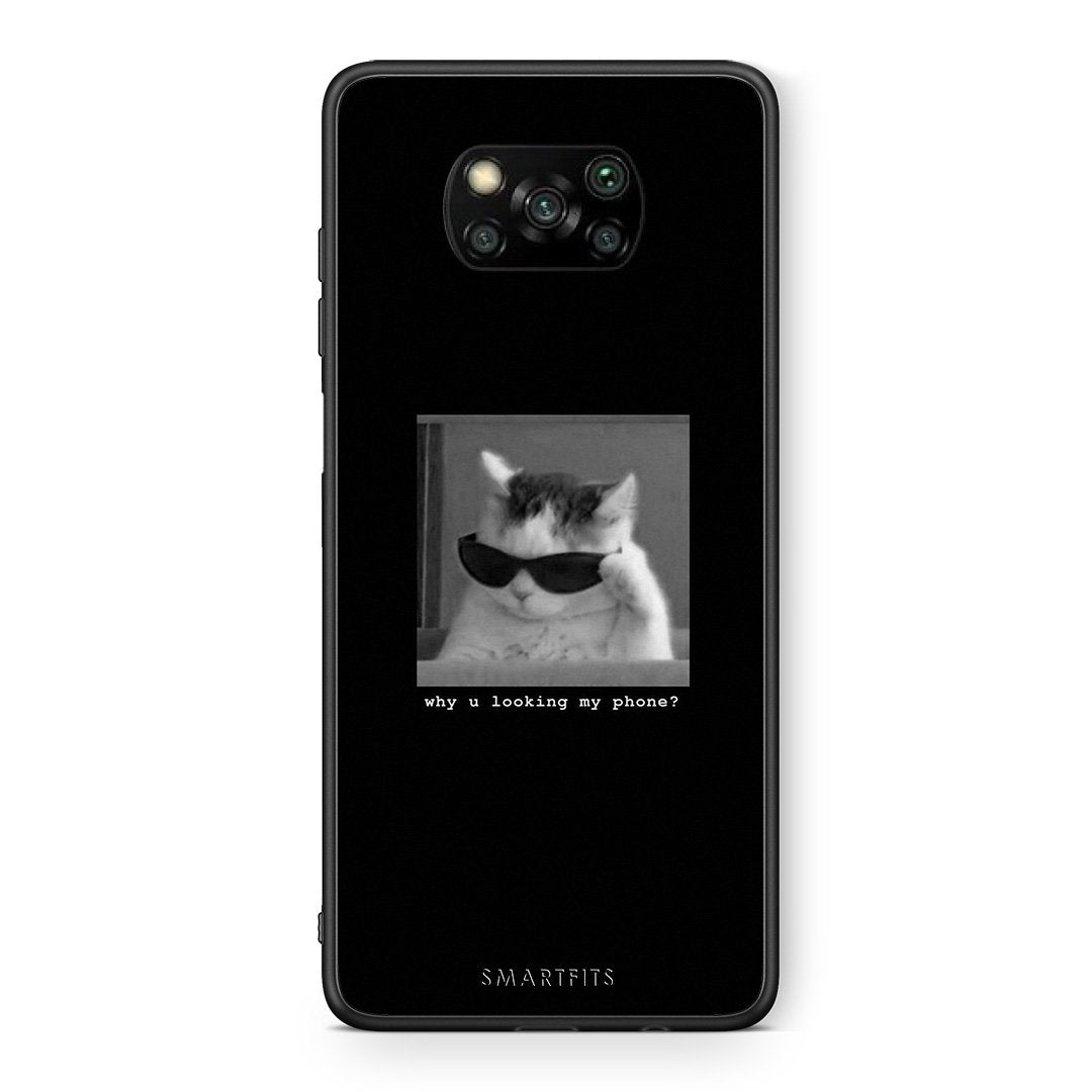 Θήκη Xiaomi Poco X3 Meme Cat από τη Smartfits με σχέδιο στο πίσω μέρος και μαύρο περίβλημα | Xiaomi Poco X3 Meme Cat case with colorful back and black bezels