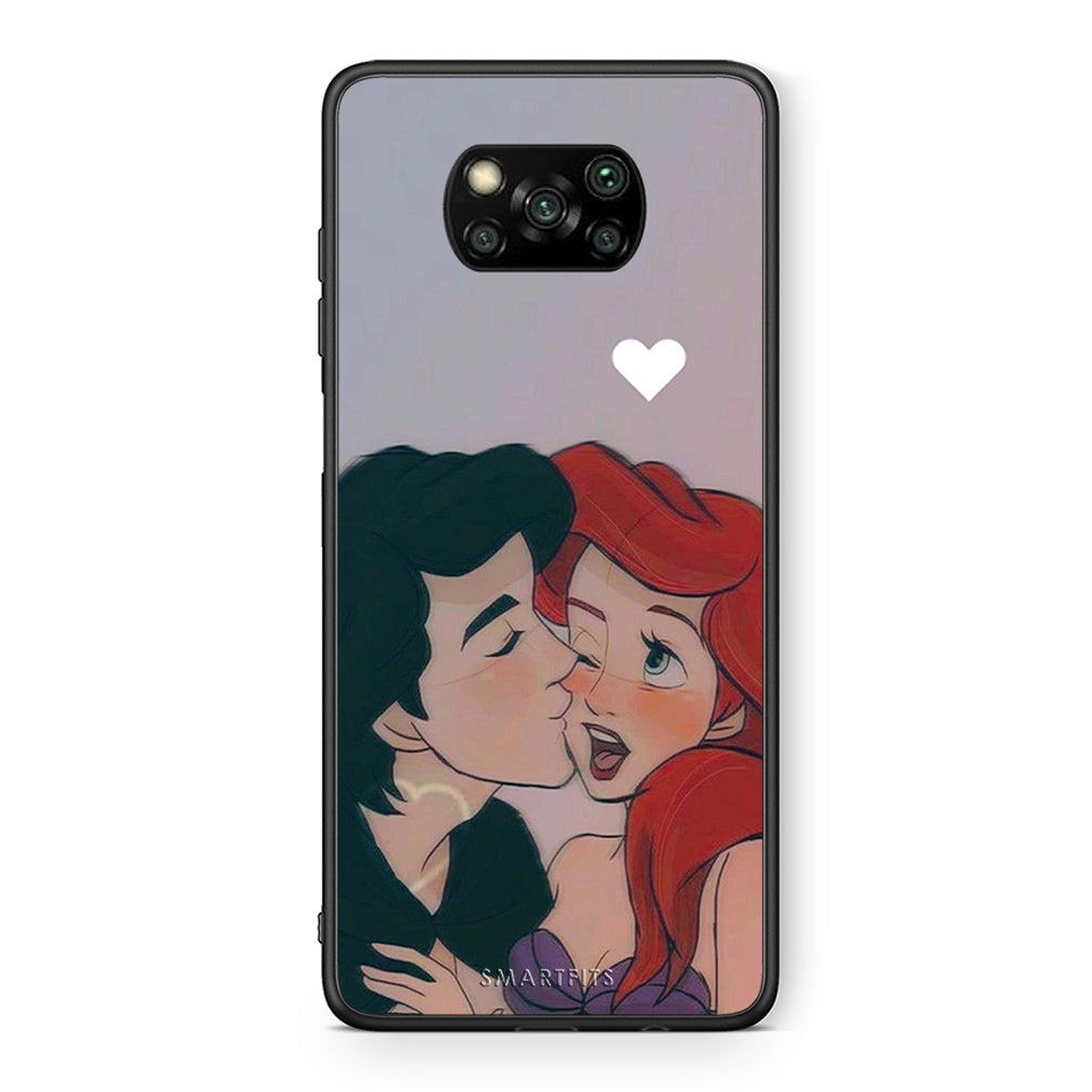 Θήκη Αγίου Βαλεντίνου Xiaomi Poco X3 Mermaid Love από τη Smartfits με σχέδιο στο πίσω μέρος και μαύρο περίβλημα | Xiaomi Poco X3 Mermaid Love case with colorful back and black bezels