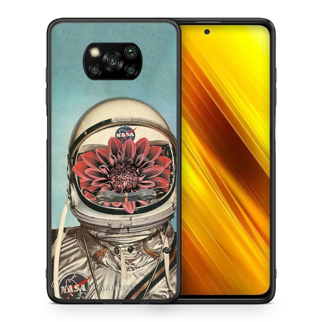 Θήκη Xiaomi Poco X3 Nasa Bloom από τη Smartfits με σχέδιο στο πίσω μέρος και μαύρο περίβλημα | Xiaomi Poco X3 Nasa Bloom case with colorful back and black bezels