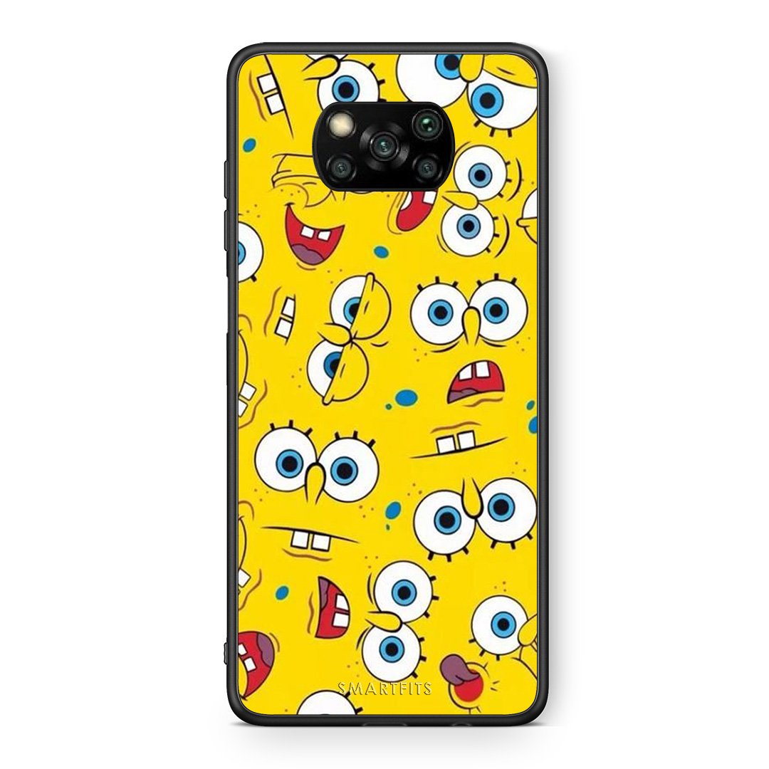 Θήκη Xiaomi Poco X3 Sponge PopArt από τη Smartfits με σχέδιο στο πίσω μέρος και μαύρο περίβλημα | Xiaomi Poco X3 Sponge PopArt case with colorful back and black bezels