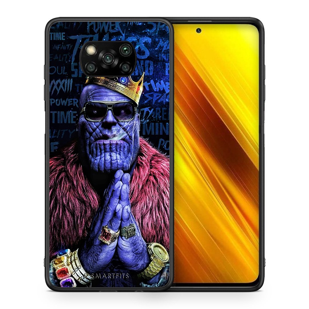 Θήκη Xiaomi Poco X3 Thanos PopArt από τη Smartfits με σχέδιο στο πίσω μέρος και μαύρο περίβλημα | Xiaomi Poco X3 Thanos PopArt case with colorful back and black bezels