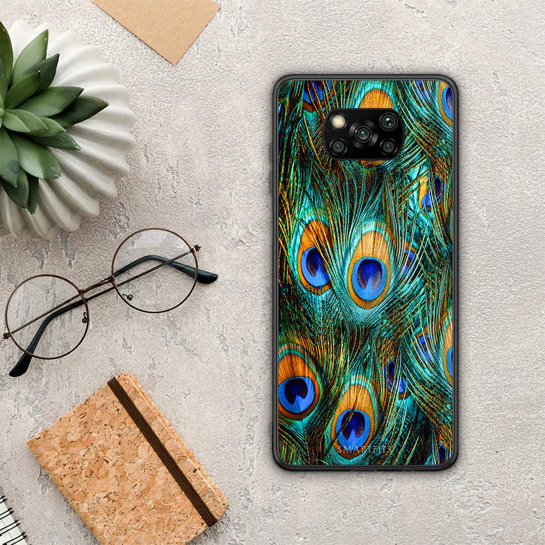 Real Peacock Feathers - Xiaomi Poco X3 / X3 Pro / X3 NFC case
