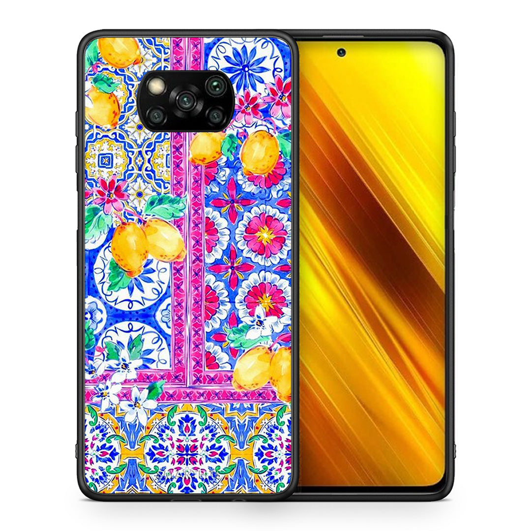 Θήκη Xiaomi Poco X3 Retro Spring από τη Smartfits με σχέδιο στο πίσω μέρος και μαύρο περίβλημα | Xiaomi Poco X3 Retro Spring case with colorful back and black bezels