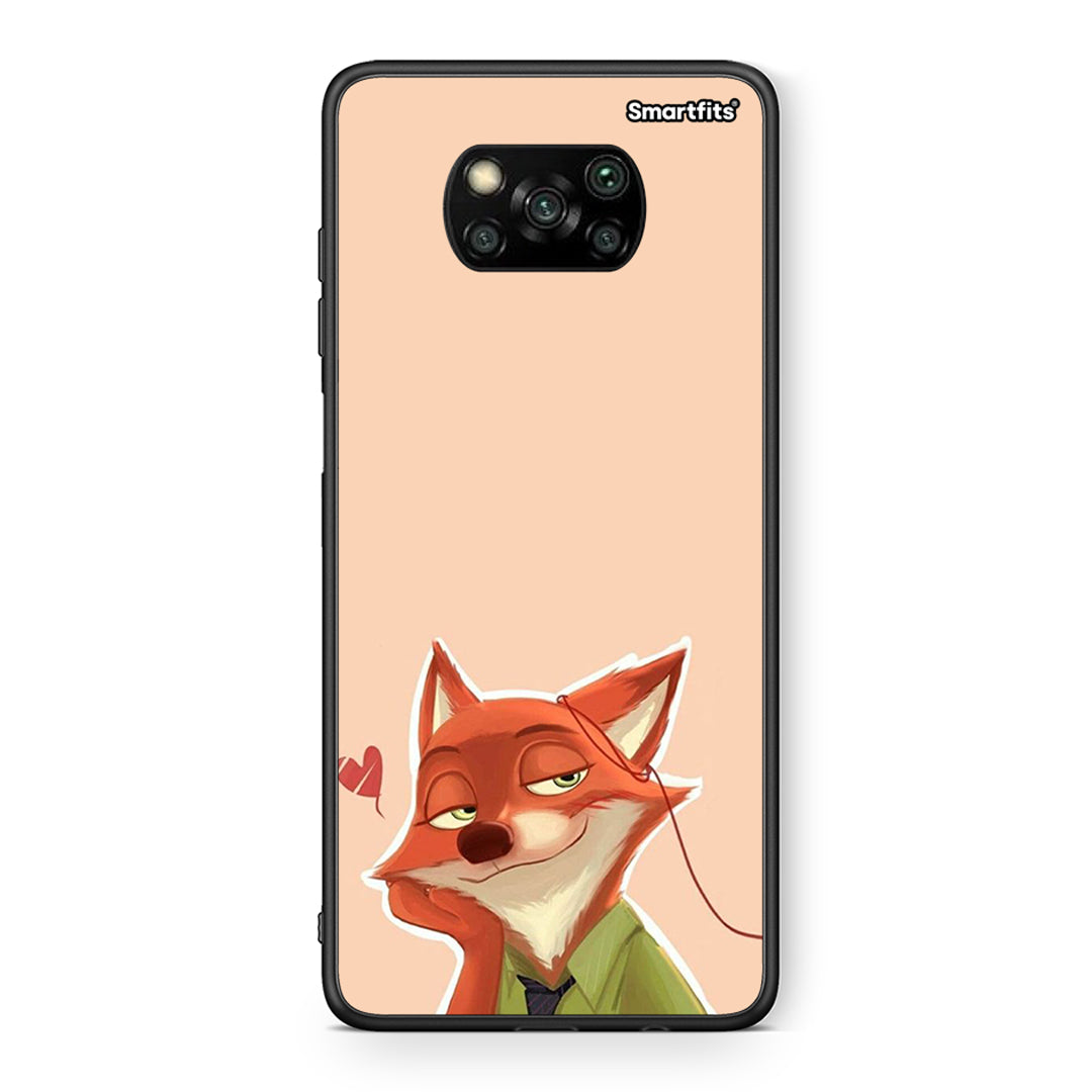 Θήκη Xiaomi Poco X3 Nick Wilde And Judy Hopps Love 1 από τη Smartfits με σχέδιο στο πίσω μέρος και μαύρο περίβλημα | Xiaomi Poco X3 Nick Wilde And Judy Hopps Love 1 case with colorful back and black bezels