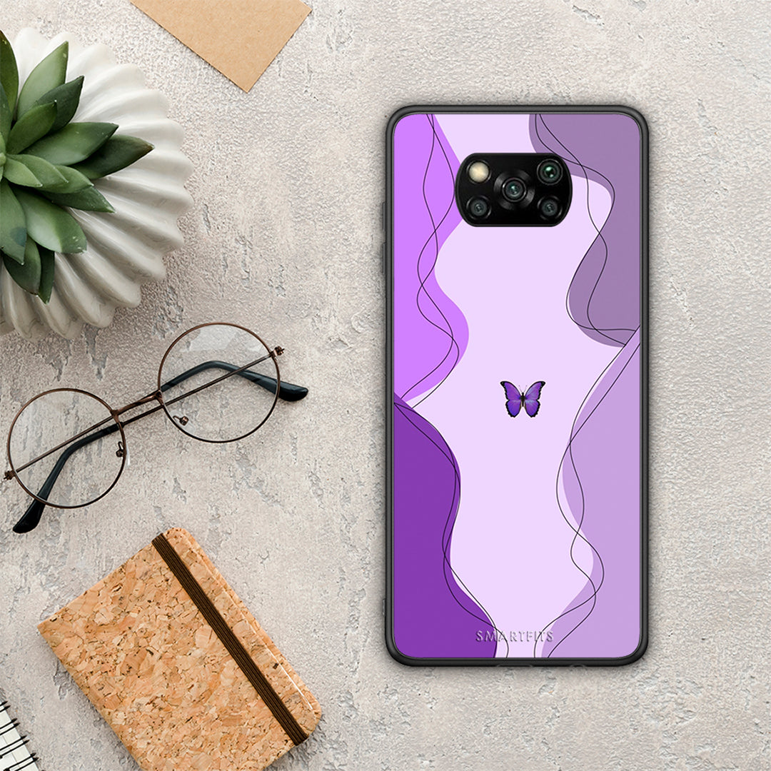 Purple Mariposa - Xiaomi Poco X3 / X3 Pro / X3 NFC case