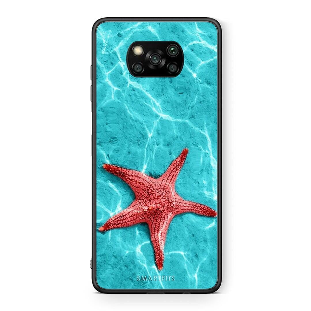 Θήκη Xiaomi Poco X3 Red Starfish από τη Smartfits με σχέδιο στο πίσω μέρος και μαύρο περίβλημα | Xiaomi Poco X3 Red Starfish case with colorful back and black bezels