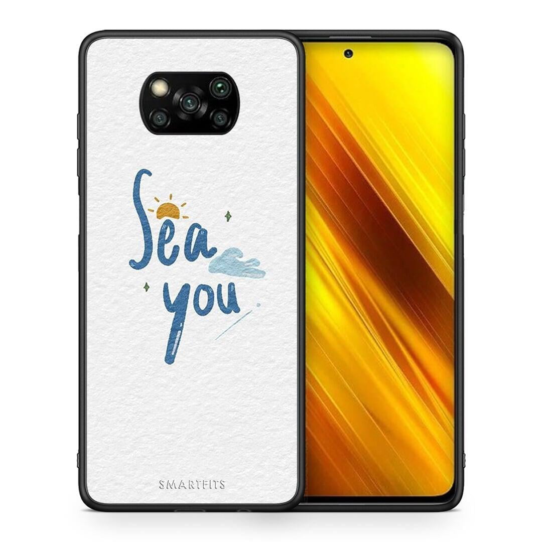 Θήκη Xiaomi Poco X3 Sea You από τη Smartfits με σχέδιο στο πίσω μέρος και μαύρο περίβλημα | Xiaomi Poco X3 Sea You case with colorful back and black bezels