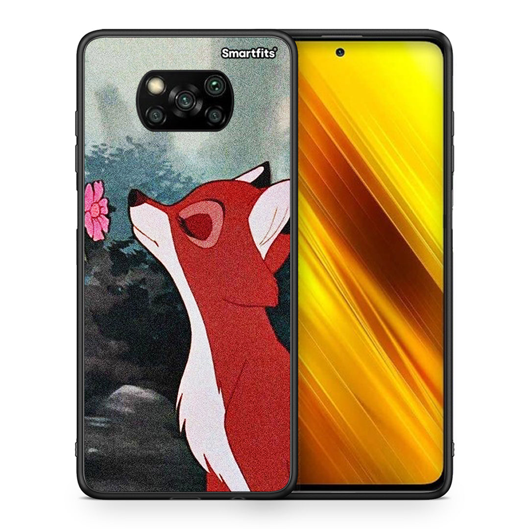 Θήκη Xiaomi Poco X3 Tod And Vixey Love 2 από τη Smartfits με σχέδιο στο πίσω μέρος και μαύρο περίβλημα | Xiaomi Poco X3 Tod And Vixey Love 2 case with colorful back and black bezels