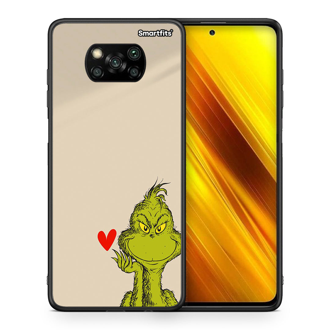 Θήκη Xiaomi Poco X3 Xmas Grinch από τη Smartfits με σχέδιο στο πίσω μέρος και μαύρο περίβλημα | Xiaomi Poco X3 Xmas Grinch case with colorful back and black bezels