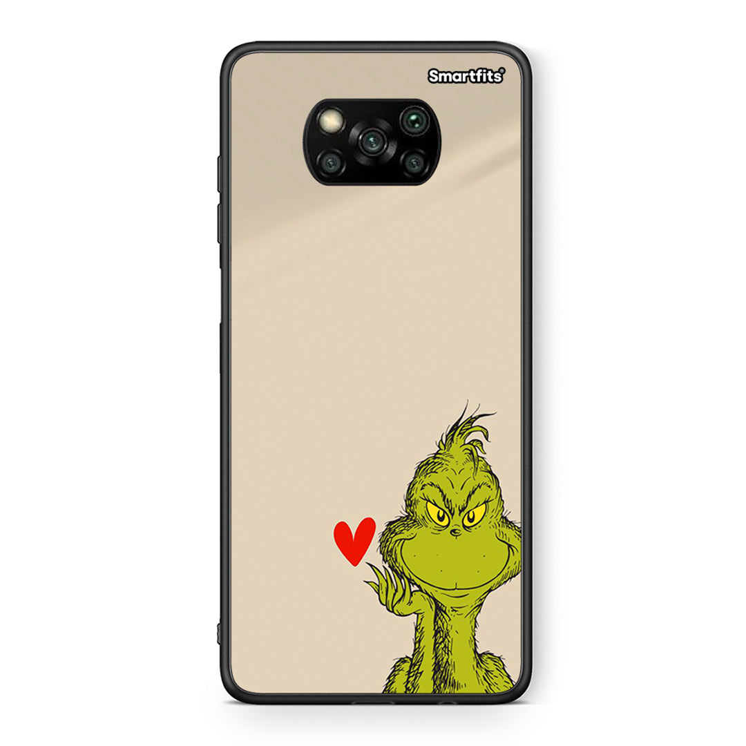 Θήκη Xiaomi Poco X3 Xmas Grinch από τη Smartfits με σχέδιο στο πίσω μέρος και μαύρο περίβλημα | Xiaomi Poco X3 Xmas Grinch case with colorful back and black bezels