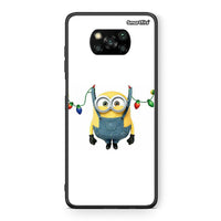 Thumbnail for Θήκη Xiaomi Poco X3 Xmas Minion Lights από τη Smartfits με σχέδιο στο πίσω μέρος και μαύρο περίβλημα | Xiaomi Poco X3 Xmas Minion Lights case with colorful back and black bezels