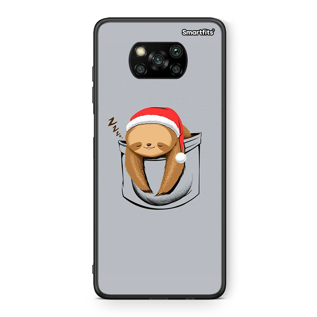 Θήκη Xiaomi Poco X3 Xmas Zzzz από τη Smartfits με σχέδιο στο πίσω μέρος και μαύρο περίβλημα | Xiaomi Poco X3 Xmas Zzzz case with colorful back and black bezels