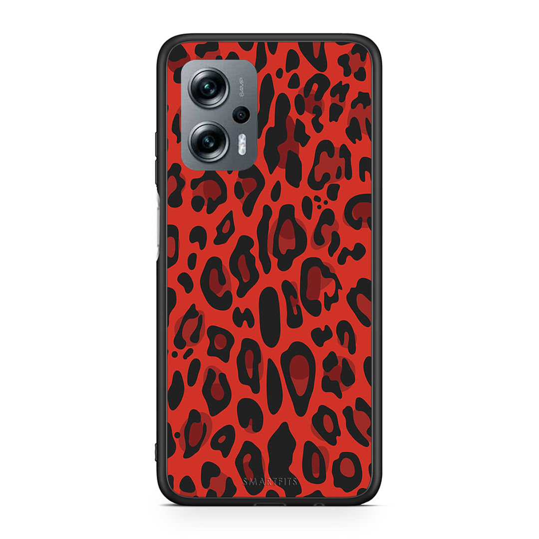 4 - Xiaomi Poco X4 GT Red Leopard Animal case, cover, bumper